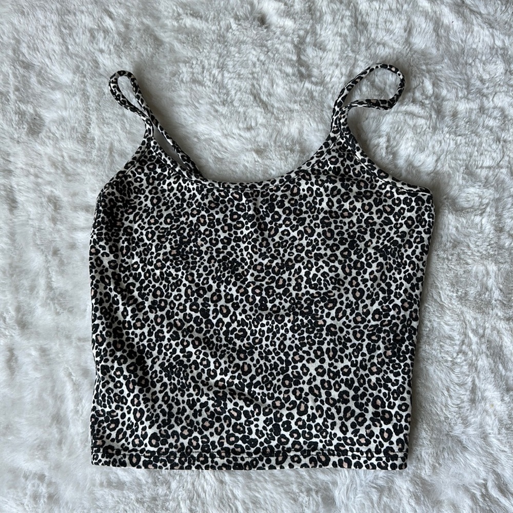 American Eagle cheetah print cropped tank size XS